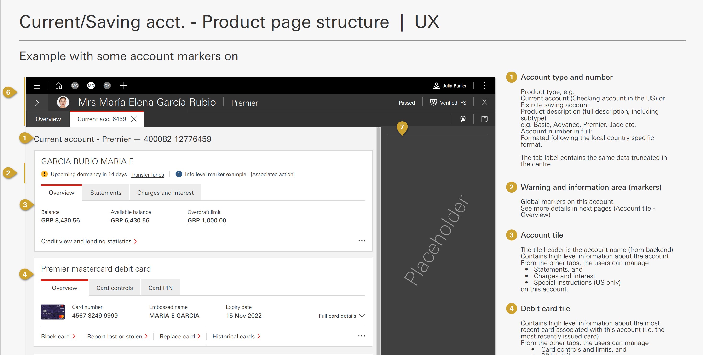 Wireframes - account details